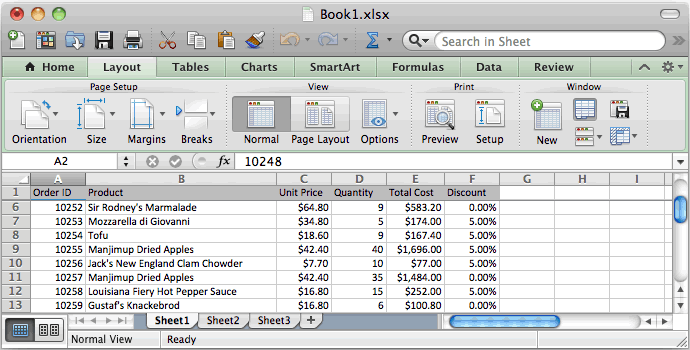 freeze two panes in excel for mac 2008